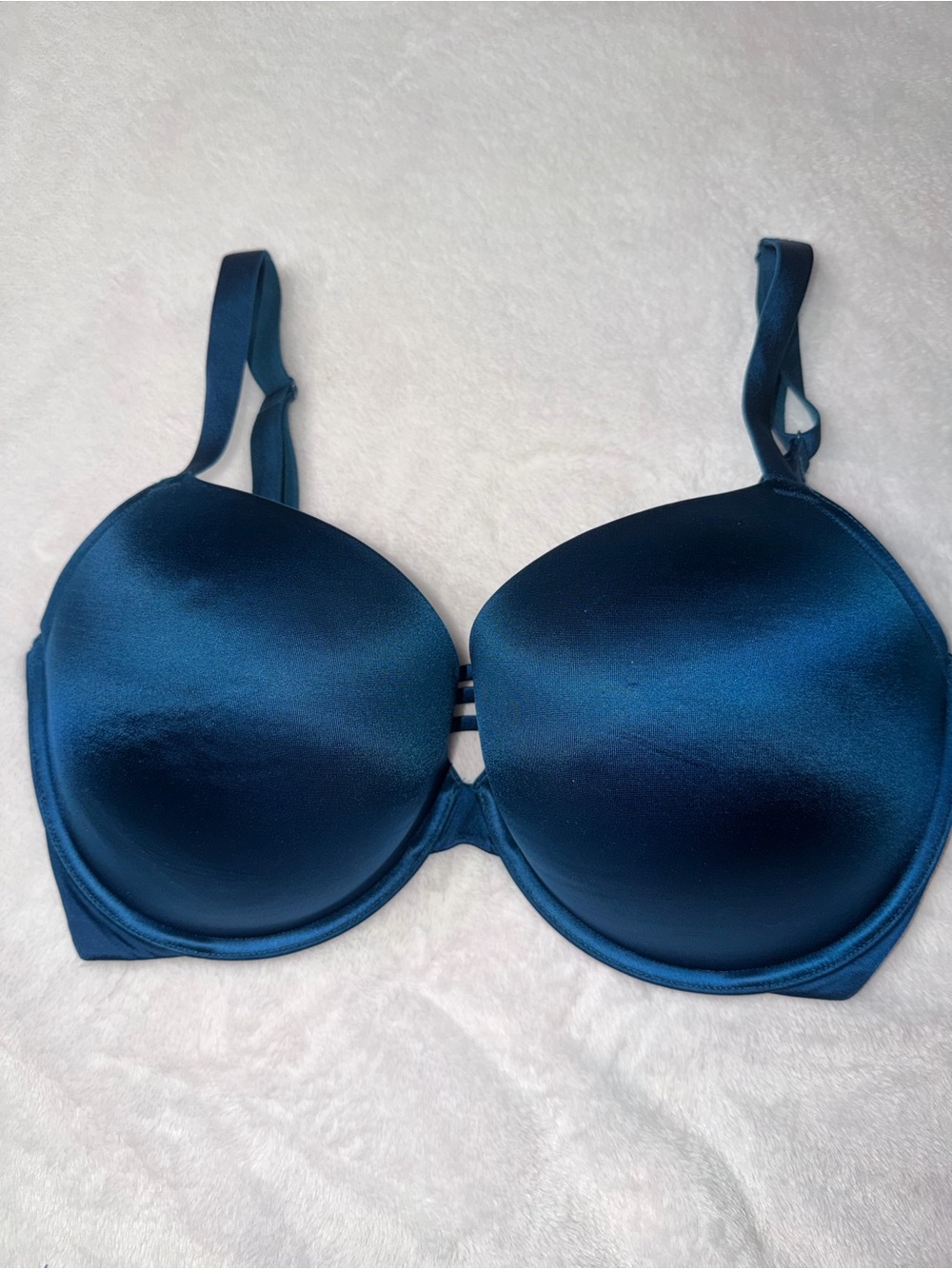 Smooth Satin metallic Blue/green T-Shirt Bra - Women Intimates